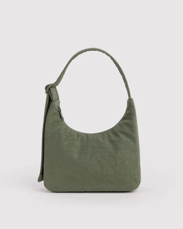 Mini Nylon Shoulder Bag - Caper - Size: OS