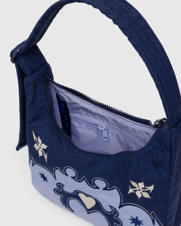 Mini Nylon Shoulder Bag - Sale - Western Appliqué - Material: heavyweight-nylon