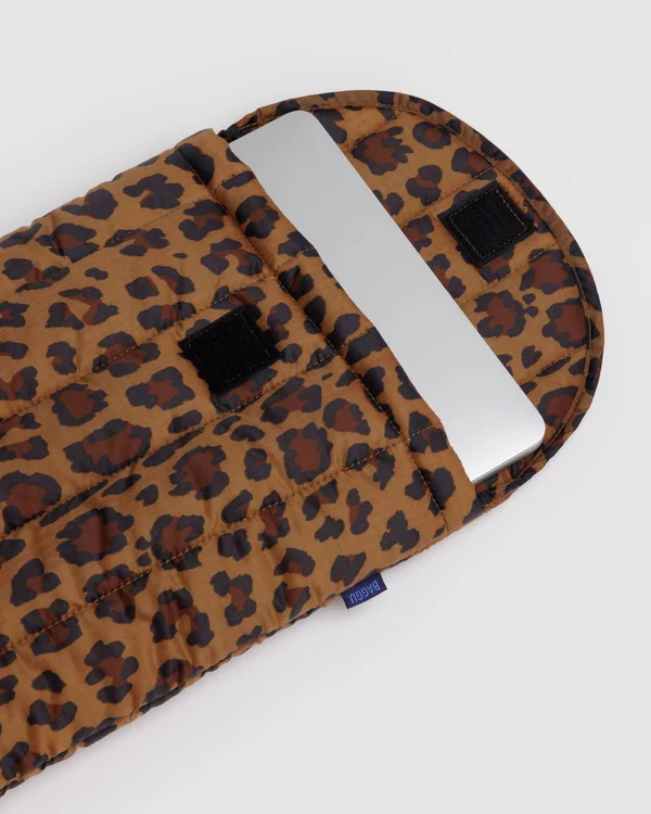 Puffy Laptop Sleeve 13"/14" - Leopard - Size: OS