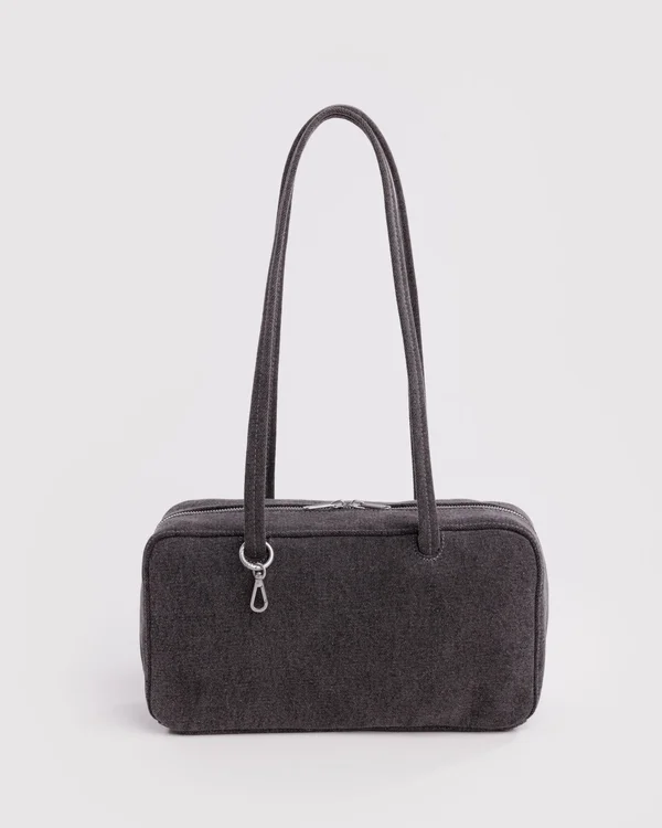 Denim Bowler Bag - Washed Black Denim