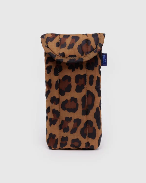 Puffy Glasses Sleeve - Leopard - Size: OS