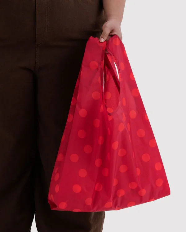 Standard Baggu - Red Polka Dot - Material: ripstop-nylon