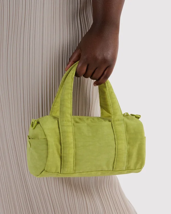 Small Nylon Duffle Bag - Chartreuse - Material: heavyweight-nylon