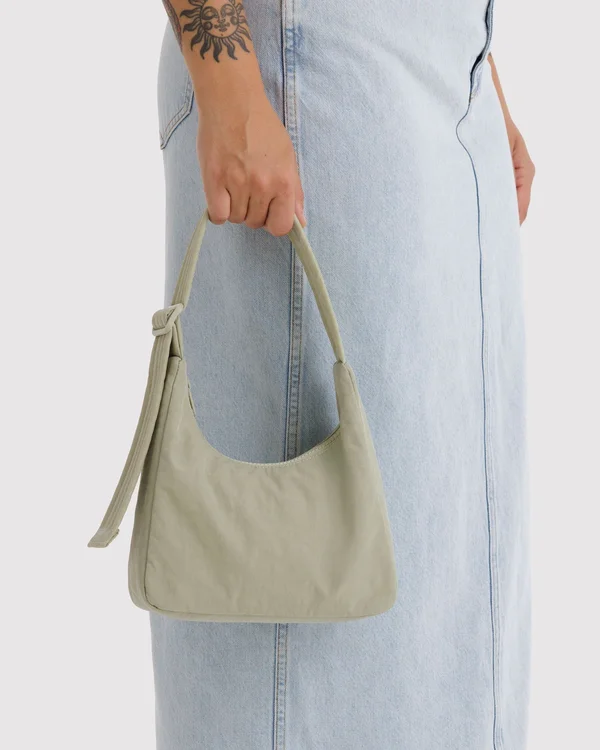 Mini Nylon Shoulder Bag - Sale - Celadon