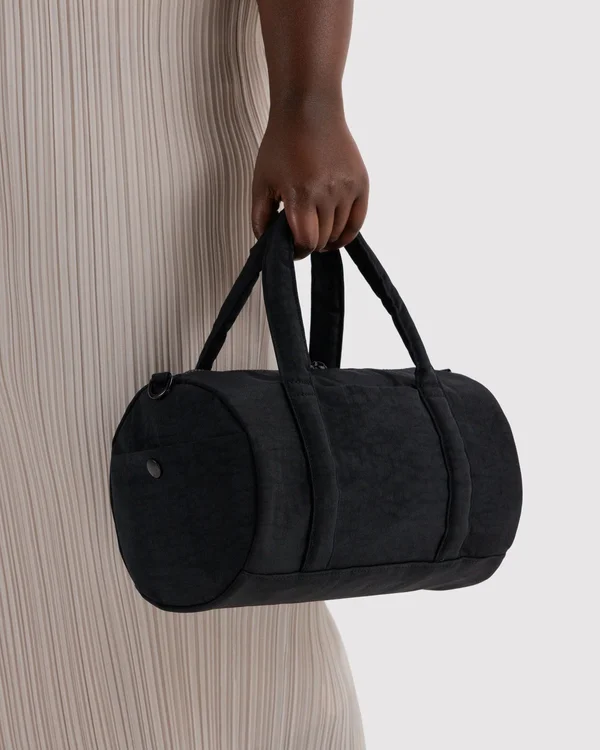 Nylon Duffle Bag - Black - Size: OS