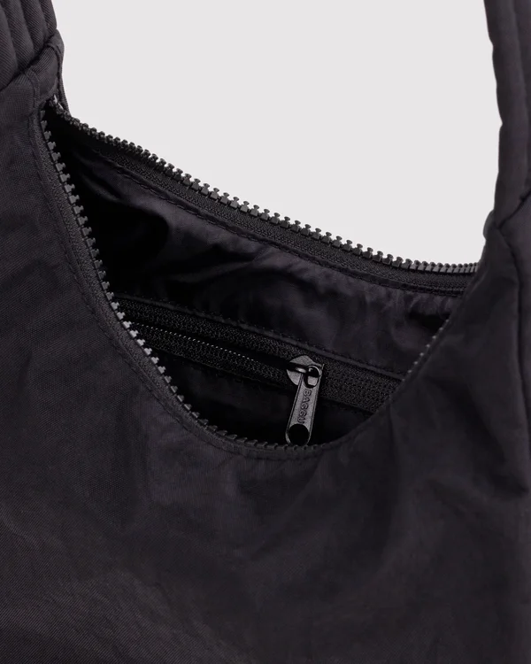 Mini Nylon Shoulder Bag - Black