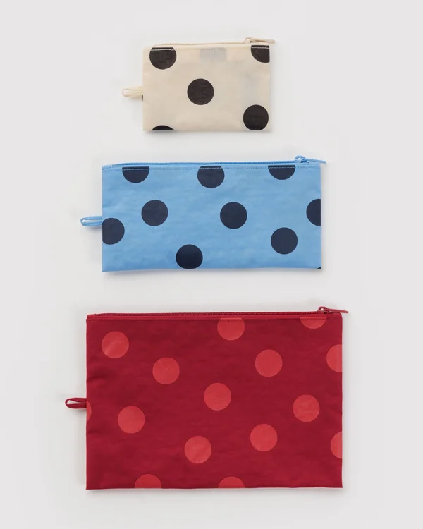 Flat Pouch Set - Polka Dot Mix - Size: OS