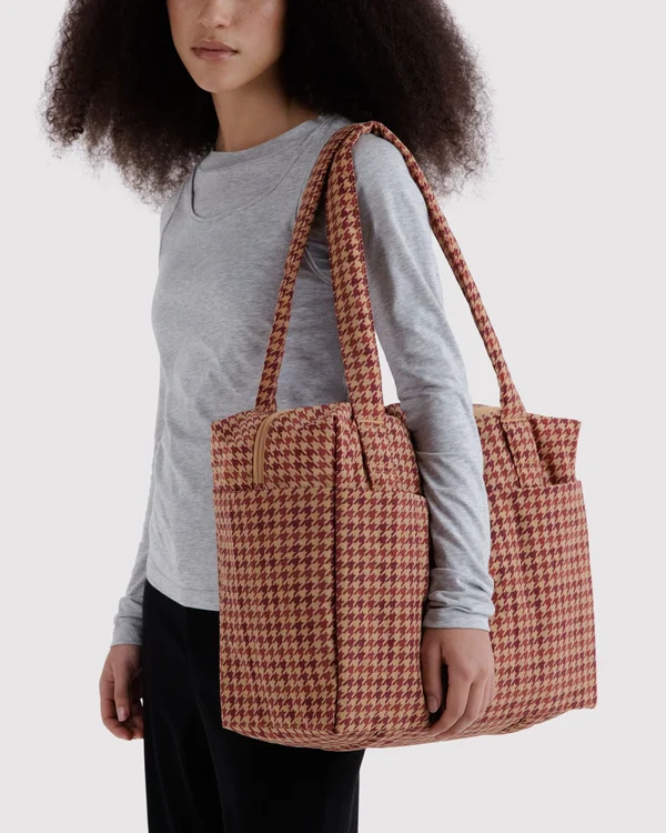 Small Cloud Carry-On - Tan Houndstooth - Size: OS