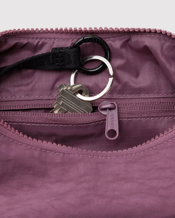 Small Nylon Crescent Bag - Wild Plum - Size: OS