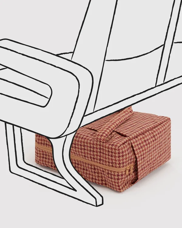 Small Cloud Carry-On - Tan Houndstooth - Size: OS