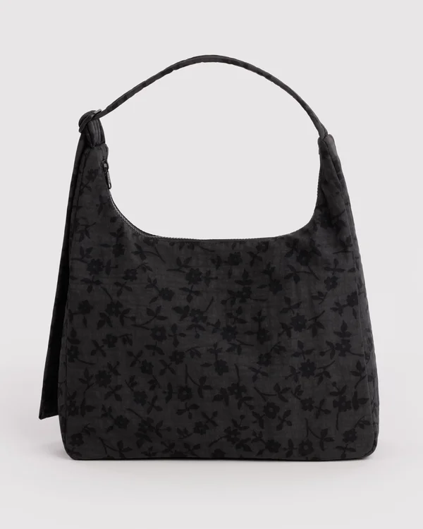 Nylon Shoulder Bag - Charcoal Ditsy Floral - Size: OS