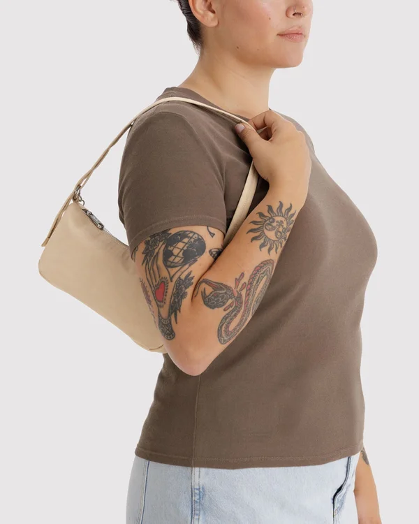Nylon Pochette - Sale - Custard - Material: heavyweight-nylon