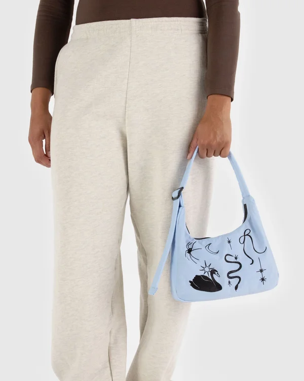 Mini Nylon Shoulder Bag - Sale - Embroidered Ballet Icons