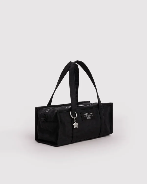 Mini Nylon Market Bag - Black - Material: heavyweight-nylon