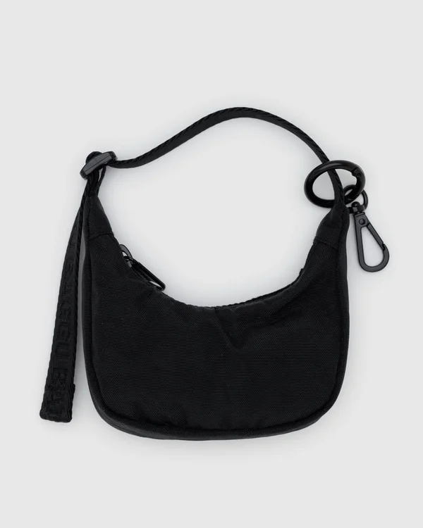 Crescent Bag Charm - Black - Material: heavyweight-nylon