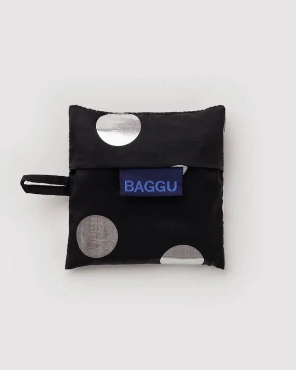 Baby Baggu - Silver Metallic Polka Dot