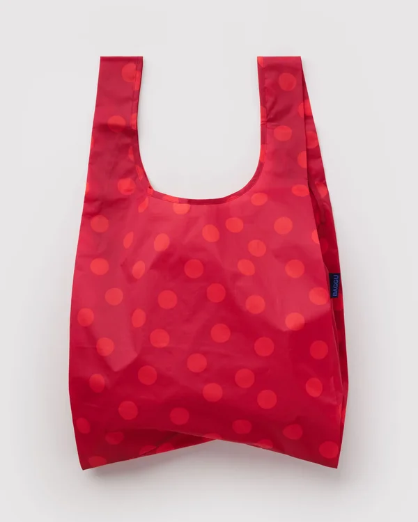 Standard Baggu - Red Polka Dot - Material: ripstop-nylon