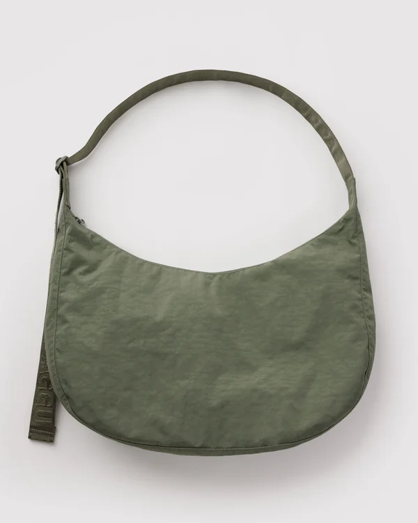 Large Nylon Crescent Bag - Caper - Material: heavyweight-nylon