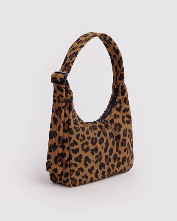 Mini Nylon Shoulder Bag - Leopard - Material: heavyweight-nylon