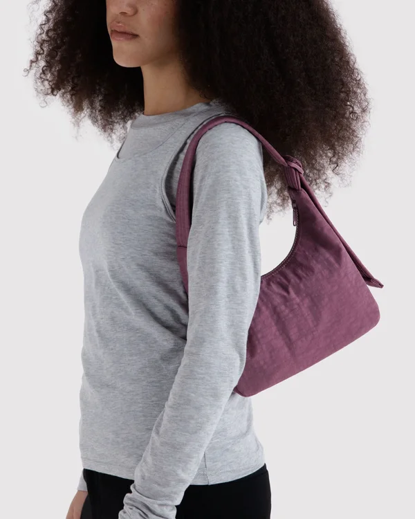 Mini Nylon Shoulder Bag - Wild Plum - Material: heavyweight-nylon