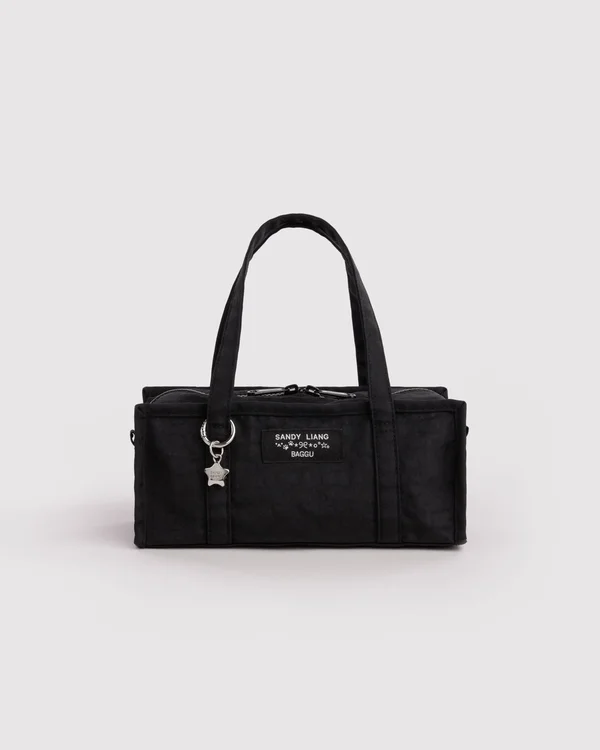 Mini Nylon Market Bag - Black - Material: heavyweight-nylon